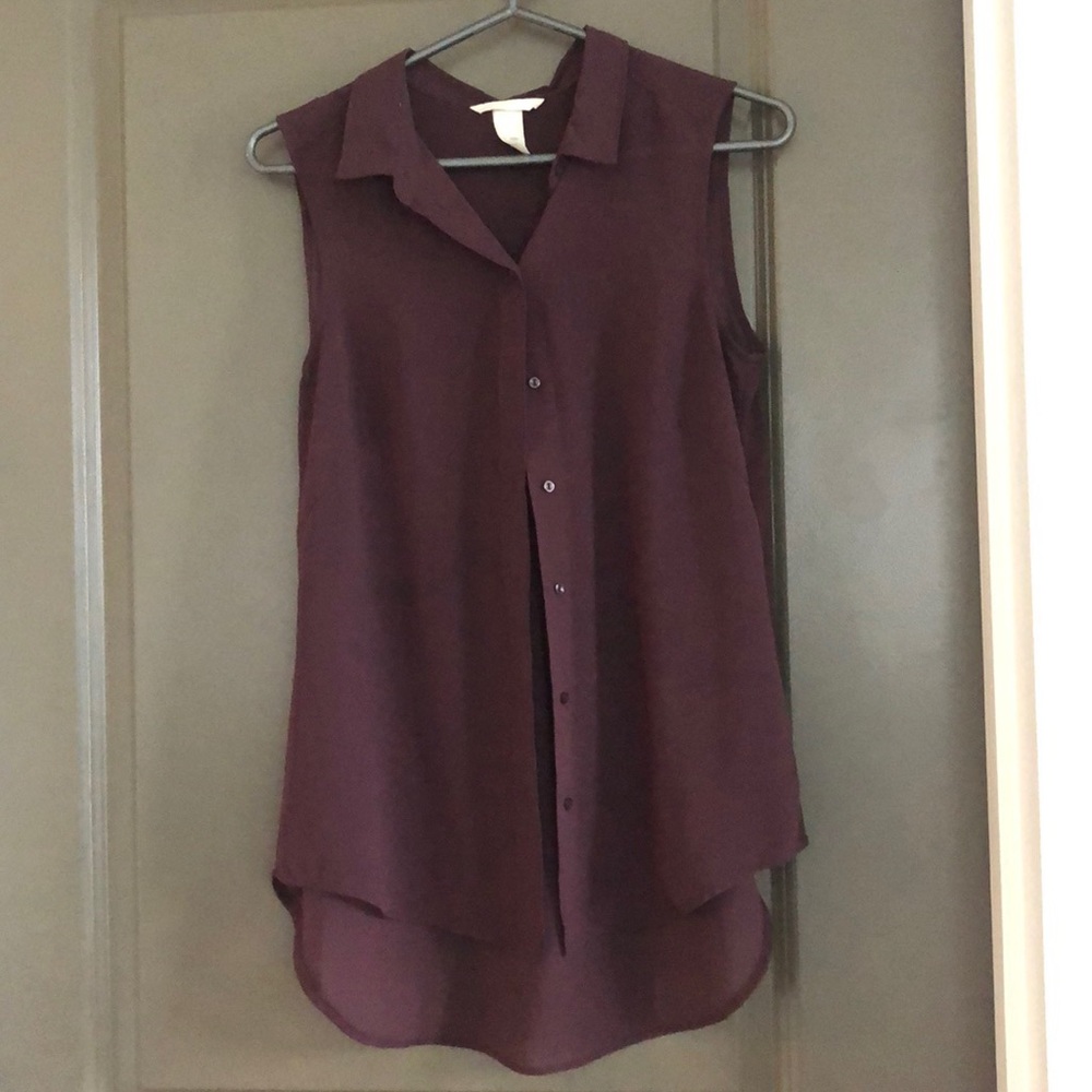 H&M medium button up tank top